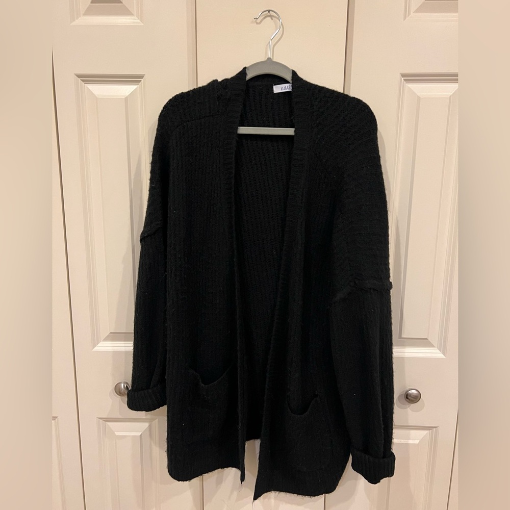 Oversized black cardigan